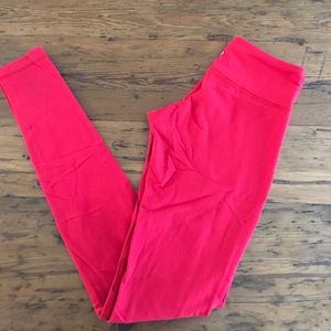 Red Lululemon Leggings